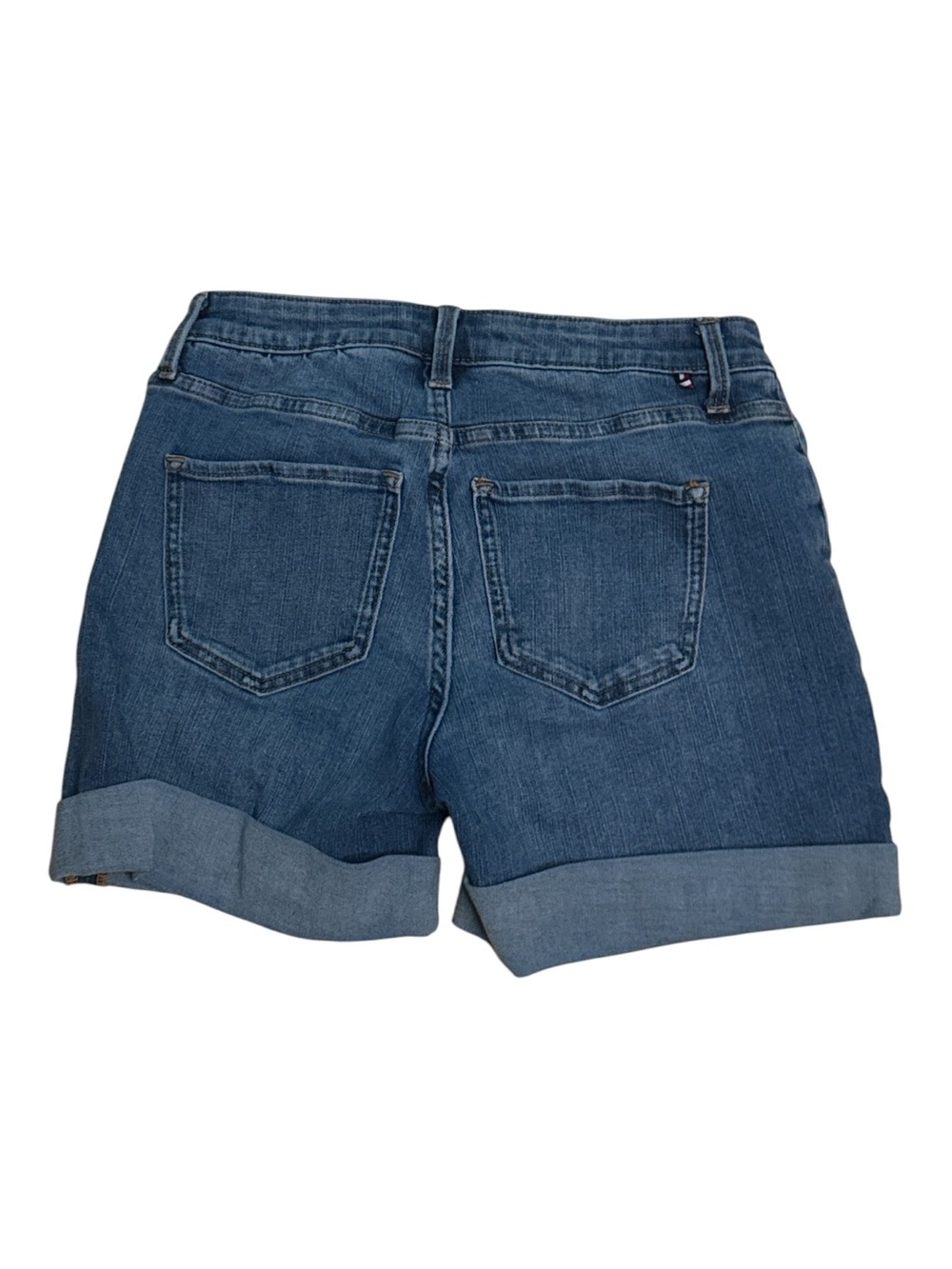 Tommy Hilfiger Blue Denim Cuffed Women’s Shorts Size 2 - Picture 2 of 5